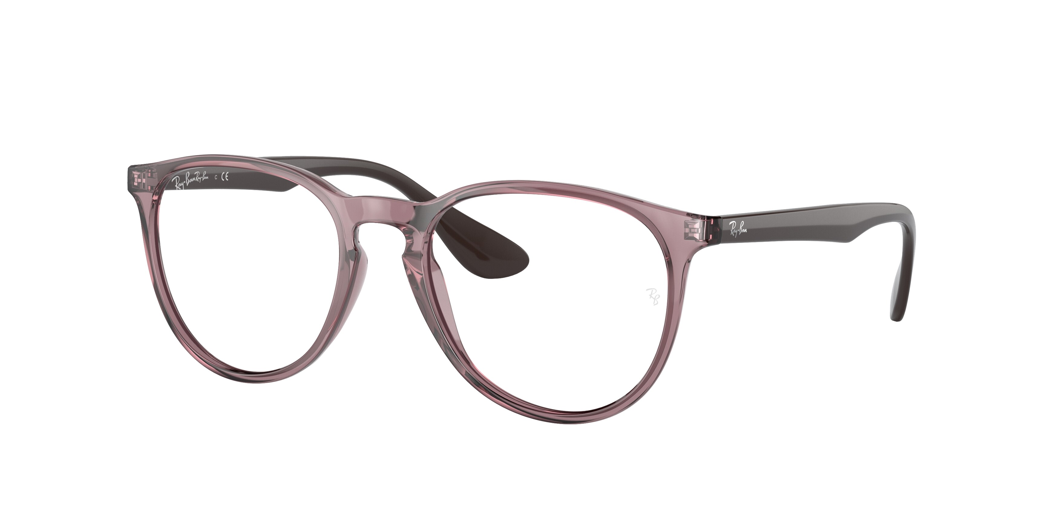Ray - Ban Damen RX7046 Erika 8139 Optische Fassungen Injiziert Violett Transparent Rund Normal-image